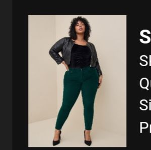 Torrid cold shoulder velvet top